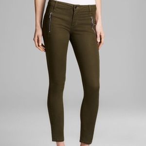 Joe’s Jeans rollin’ faded olive coated skinny jean